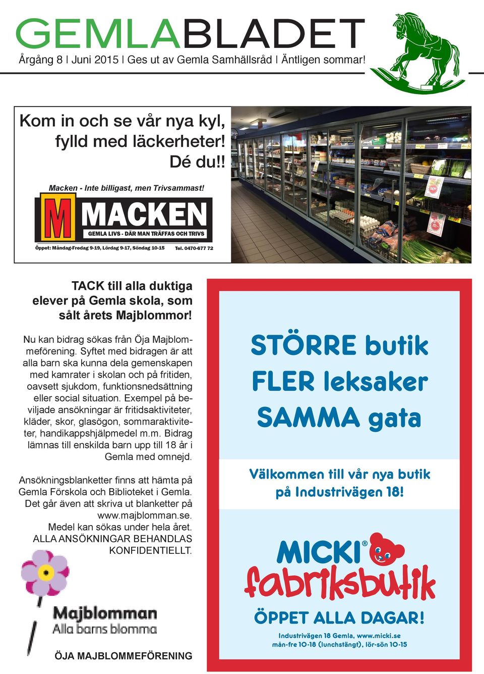 Nu kan bidrag sökas från Öja Majblommeförening.