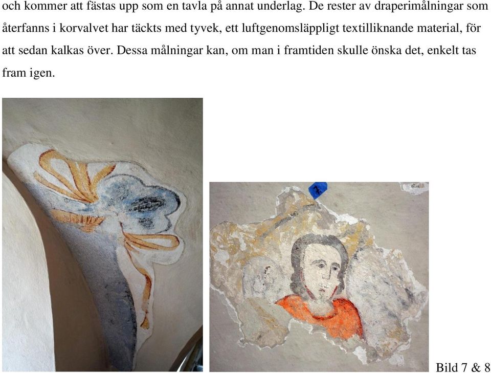 tyvek, ett luftgenomsläppligt textilliknande material, för att sedan kalkas