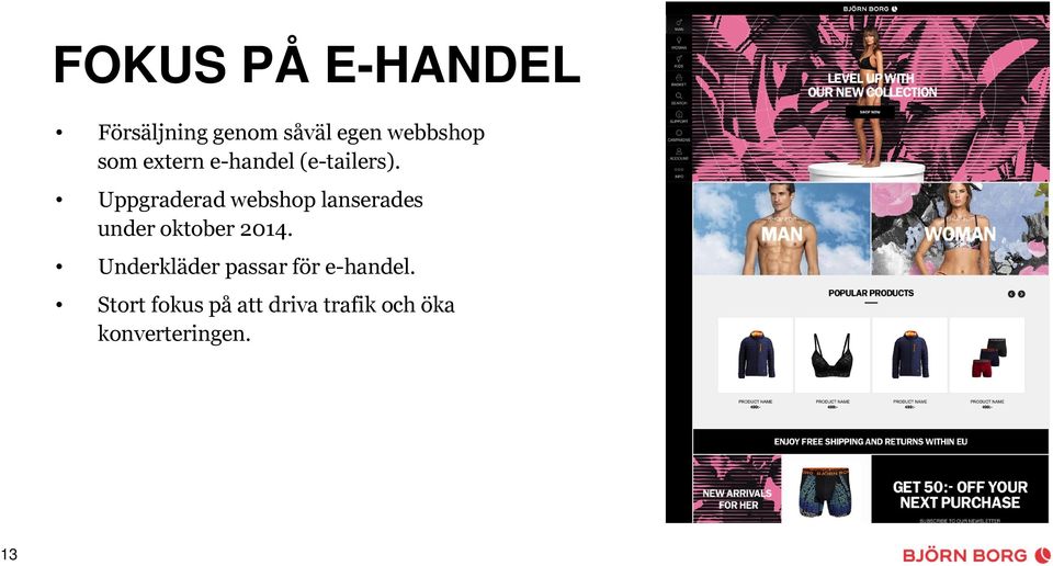 Uppgraderad webshop lanserades under oktober 2014.