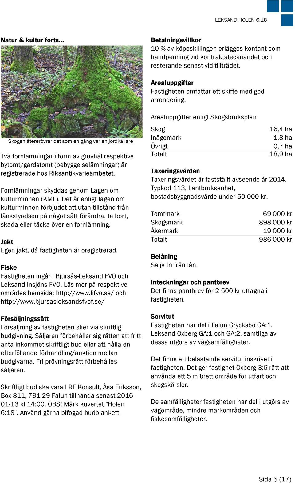 Två fornlämningar i form av gruvhål respektive bytomt/gårdstomt (bebyggelselämningar) är registrerade hos Riksantikvarieämbetet. Fornlämningar skyddas genom Lagen om kulturminnen (KML).