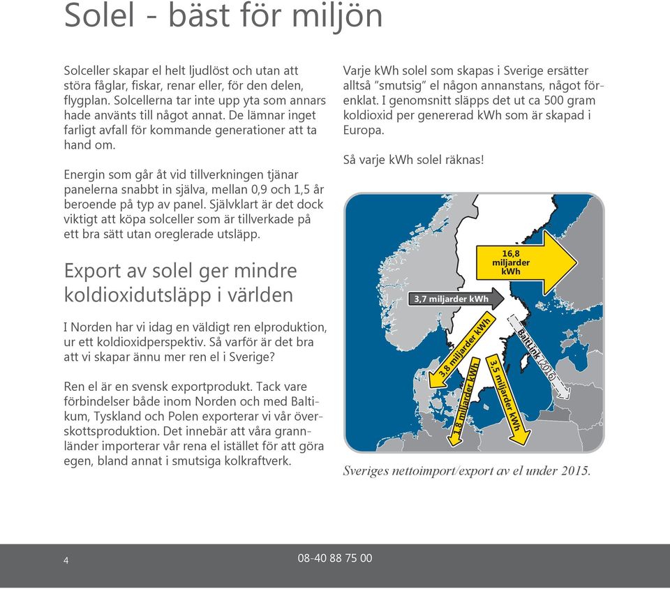 Energin som går åt vid tillverkningen tjänar panelerna snabbt in själva, mellan 0,9 och 1,5 år beroende på typ av panel.