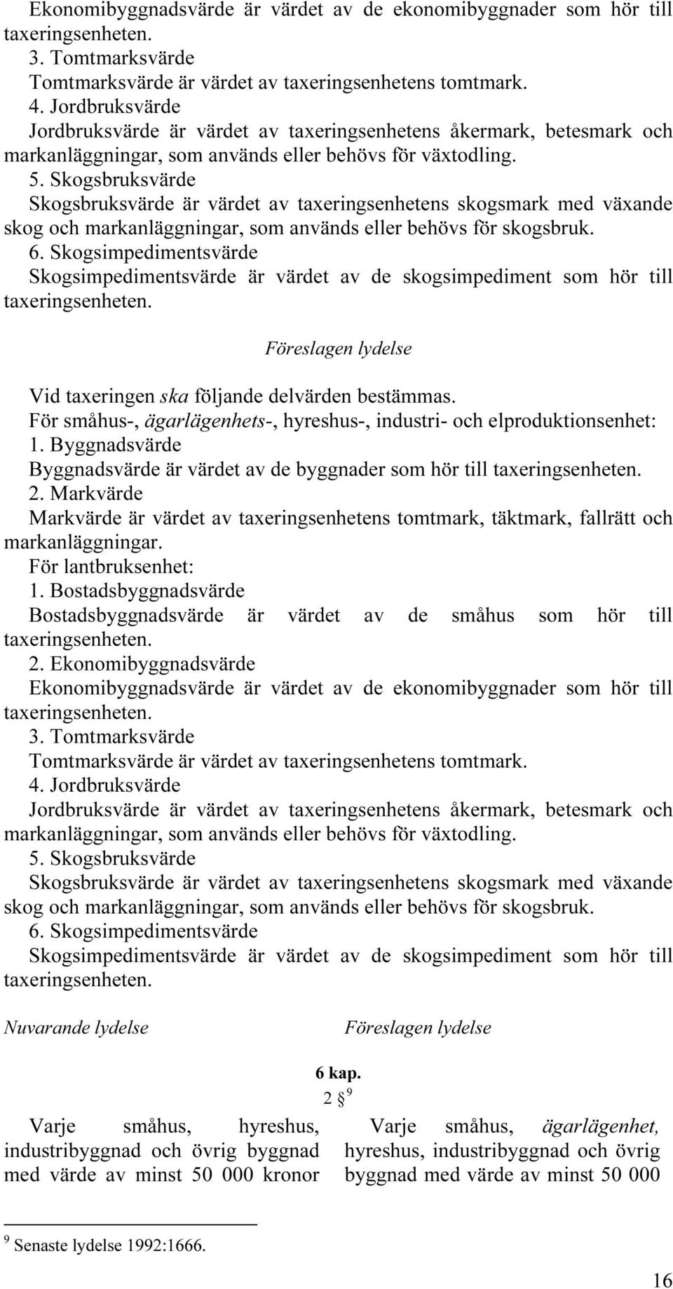 Skogsbruksvärde Skogsbruksvärde är värdet av taxeringsenhetens skogsmark med växande skog och markanläggningar, som används eller behövs för skogsbruk. 6.