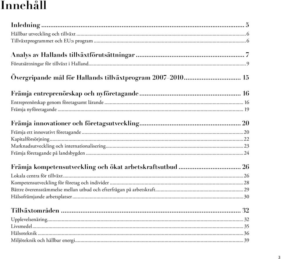 .. 19 Främja innovationer och företagsutveckling... 20 Främja ett innovativt företagande...20 Kapitalförsörjning...22 Marknadsutveckling och internationalisering...23 Främja företagande på landsbygden.