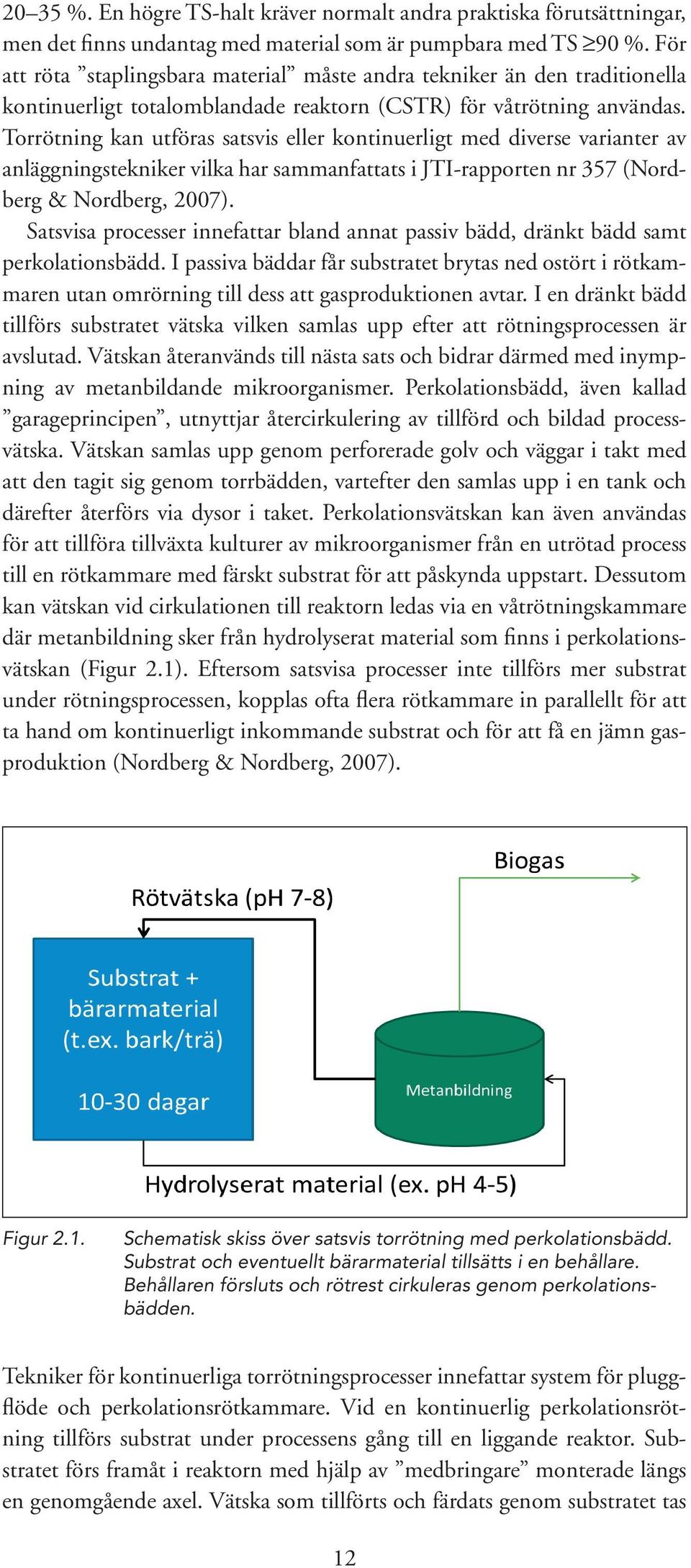 Torrötning kan utföras satsvis eller kontinuerligt med diverse varianter av anläggningstekniker vilka har sammanfattats i JTI-rapporten nr 357 (Nordberg & Nordberg, 2007).