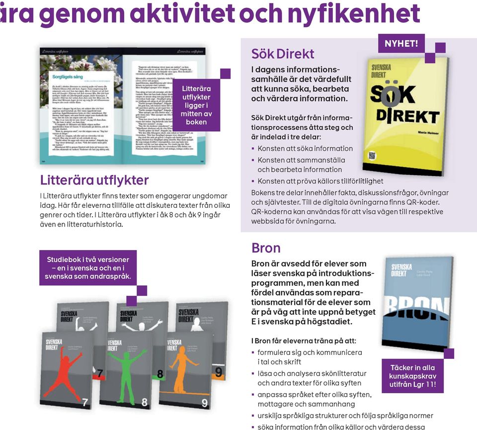 Studiebok i två versioner en i svenska och en i svenska som andraspråk. Sök Direkt I dagens informationssamhälle är det värdefullt att kunna söka, bearbeta och värdera information.