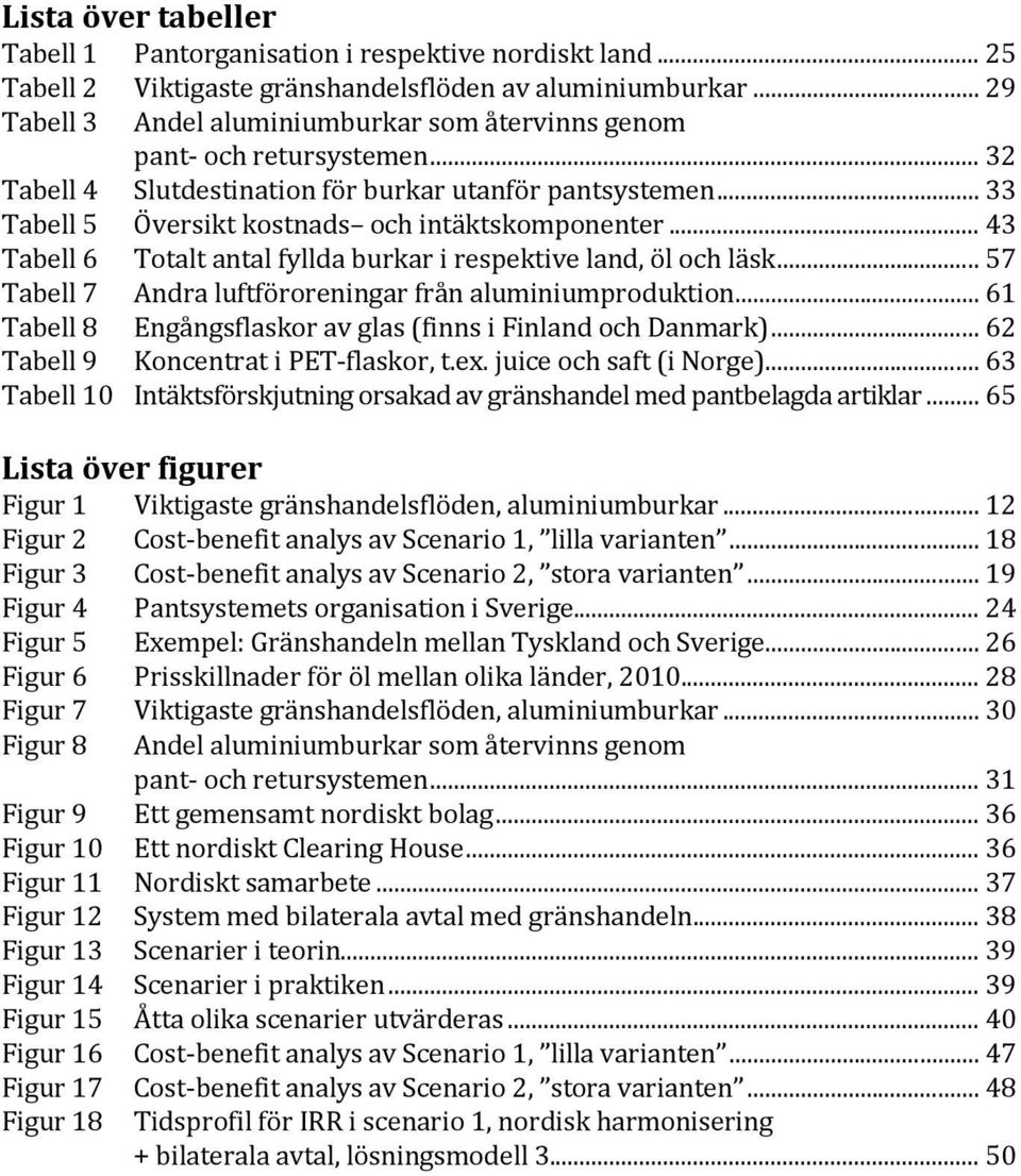.. 43 Tabell 6 Totalt antal fyllda burkar i respektive land, öl och läsk... 57 Tabell 7 Andra luftföroreningar från aluminiumproduktion.