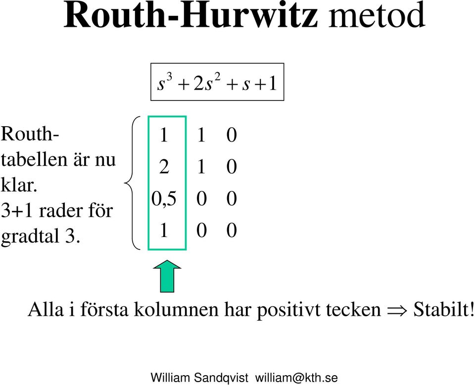 3+ rader för gradtal 3.