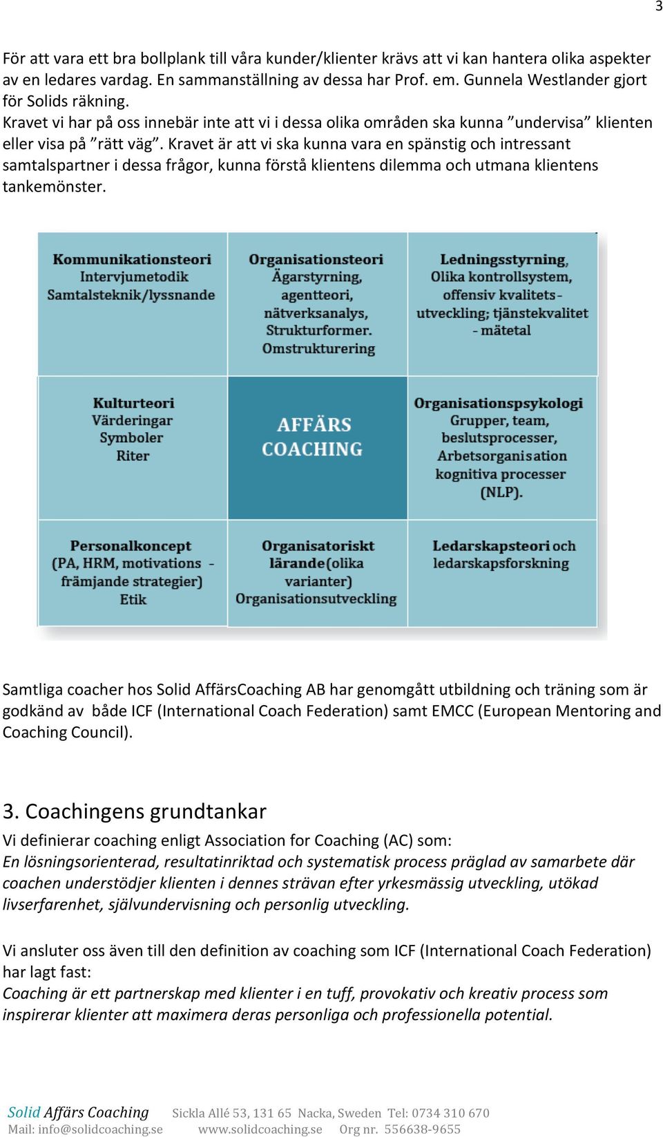 Kravet är att vi ska kunna vara en spänstig och intressant samtalspartner i dessa frågor, kunna förstå klientens dilemma och utmana klientens tankemönster.