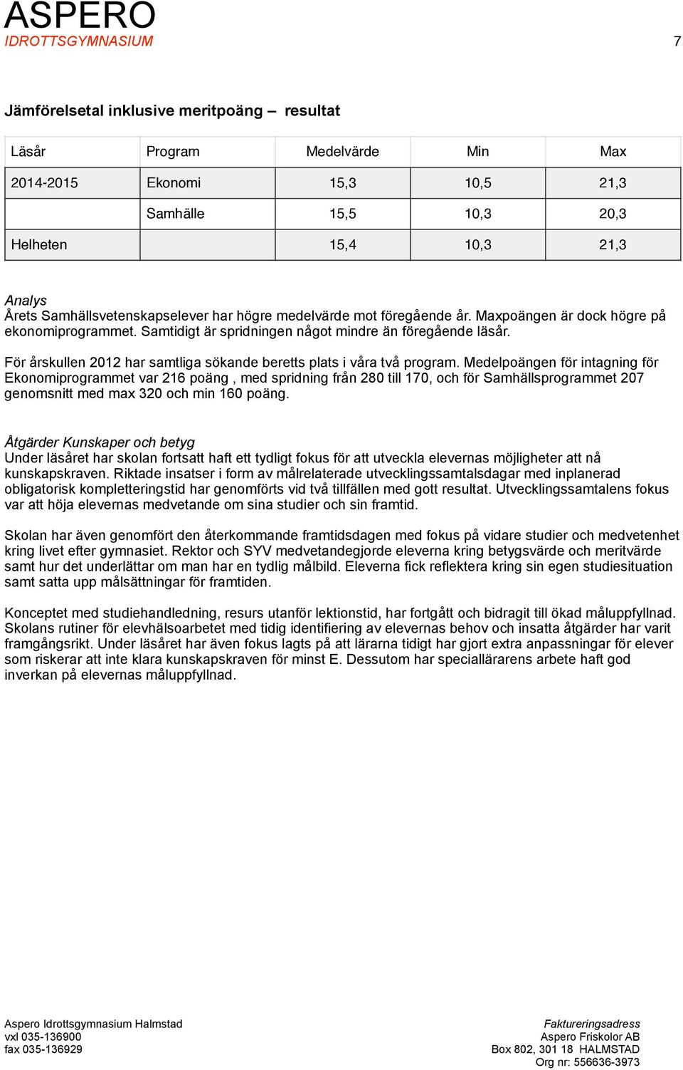 För årskullen 2012 har samtliga sökande beretts plats i våra två program.