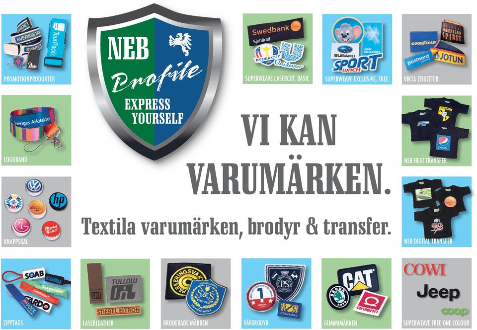 NEB HEAT TRANSFER KNAPPSKAL Textila varumärken, brodyr & transfer.