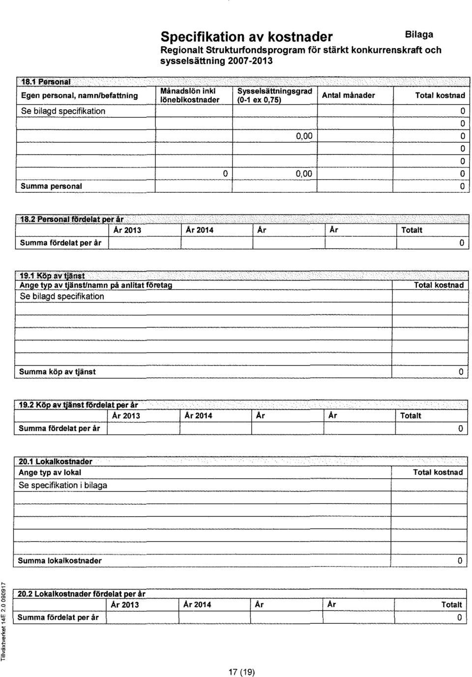 2 Persnal fördelat p r år Ar 2013 Summa fördelat per år Ar 2014 Ar Ar Ttalt 19.