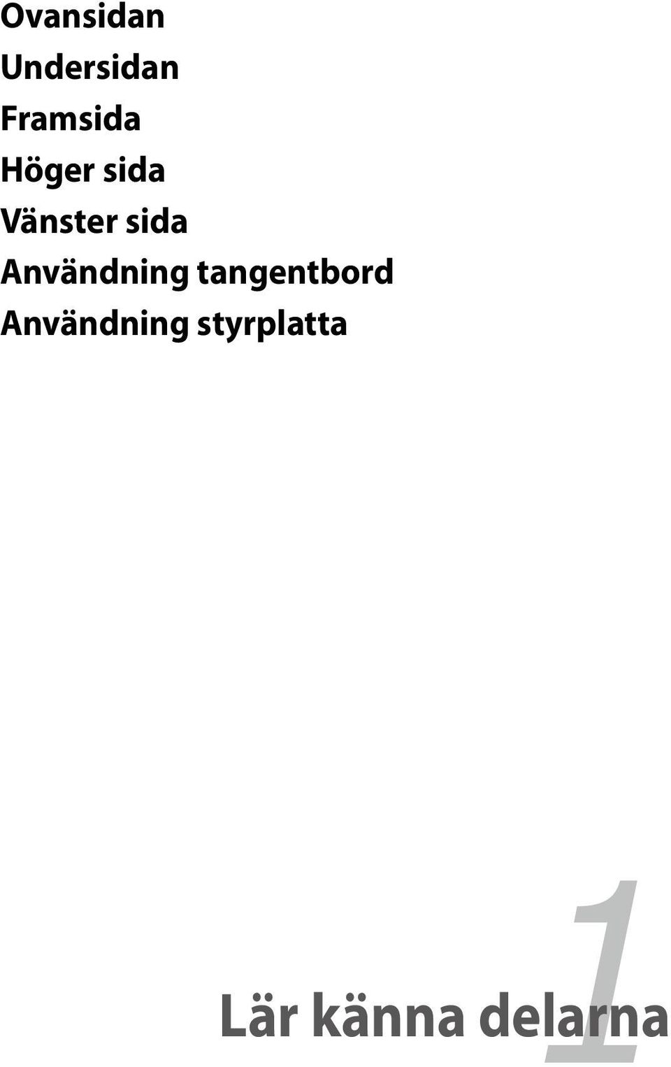 Användning tangentbord