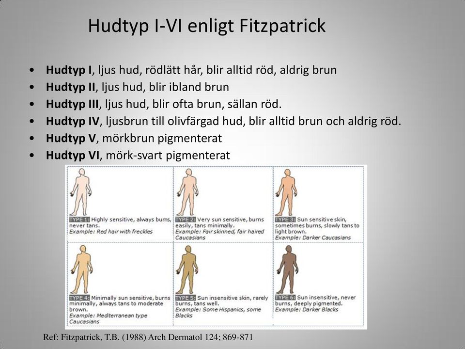 Hudtyp IV, ljusbrun till olivfärgad hud, blir alltid brun och aldrig röd.