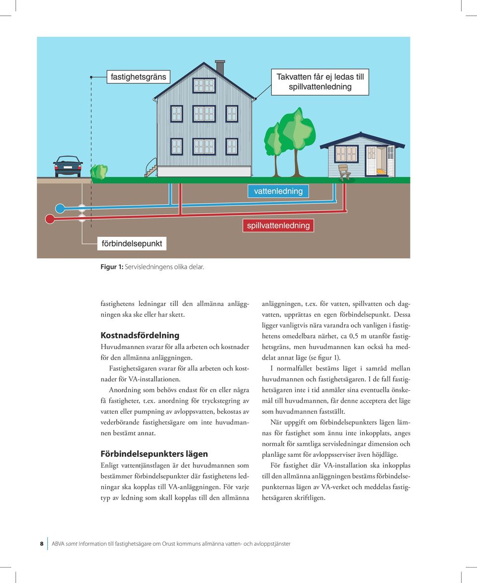 Anordning som behövs endast för en eller några få fastigheter, t.ex.