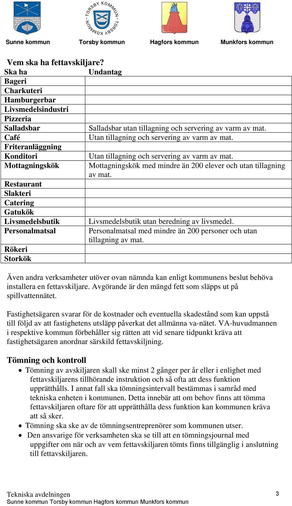 Mottagningskök Mottagningskök med mindre än 200 elever och utan tillagning av mat.