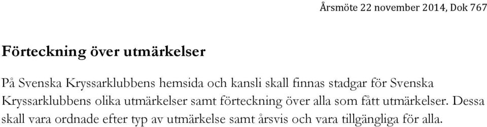 utmärkelser samt förteckning över alla som fått utmärkelser.