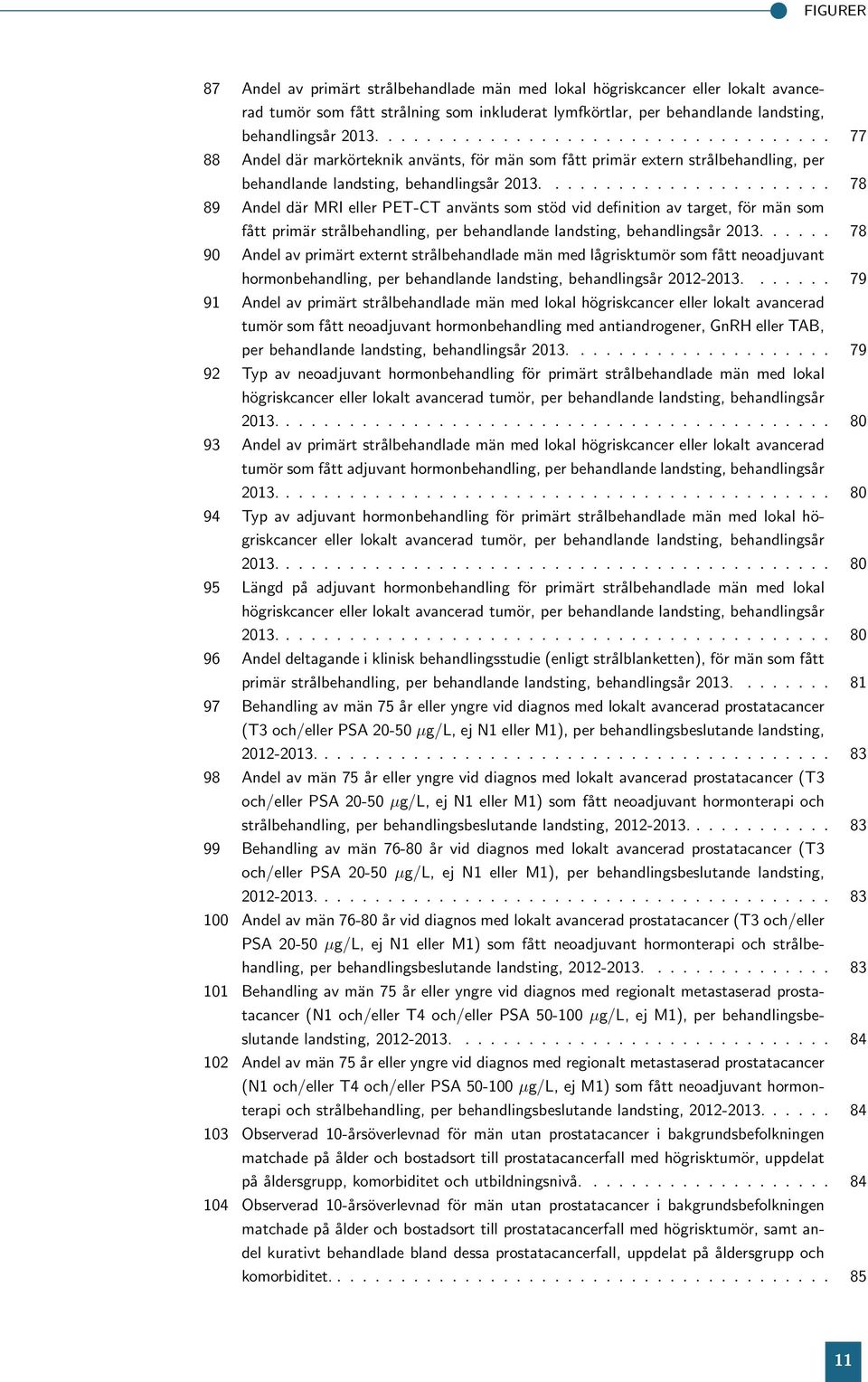 target, för män som fått primär strålbehandling, per behandlande landsting, behandlingsår 213 78 9 Andel av primärt externt strålbehandlade män med lågrisktumör som fått neoadjuvant hormonbehandling,