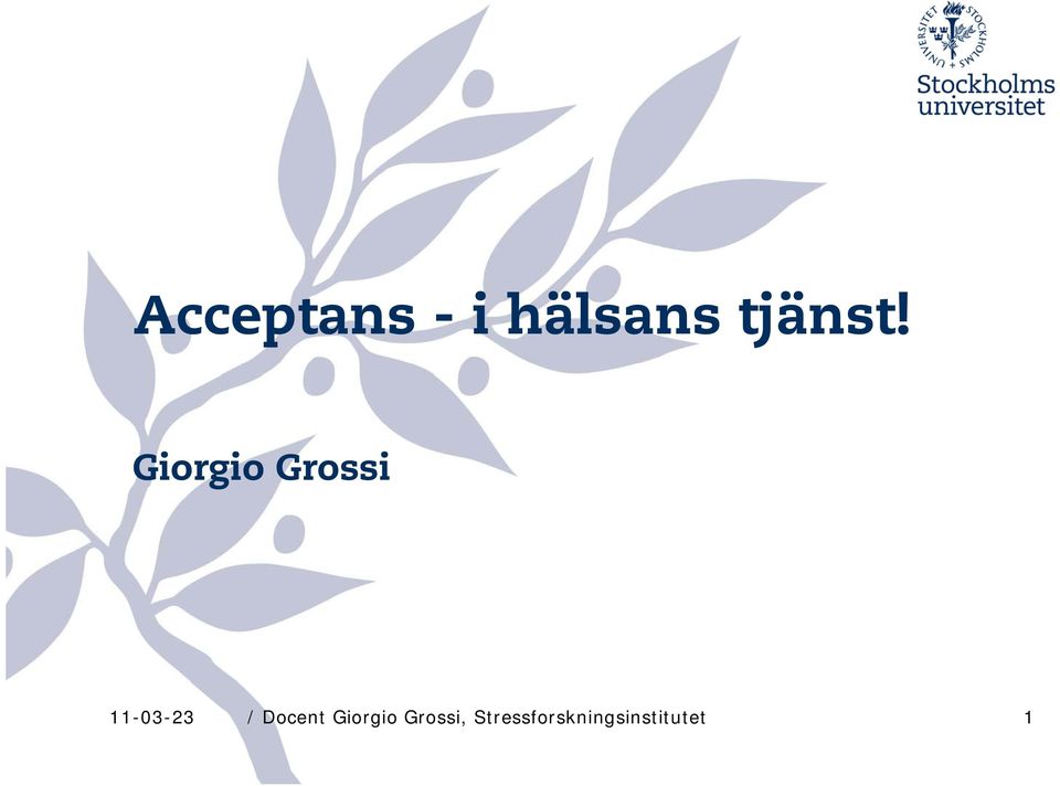 Giorgio Grossi 11-03-23 /