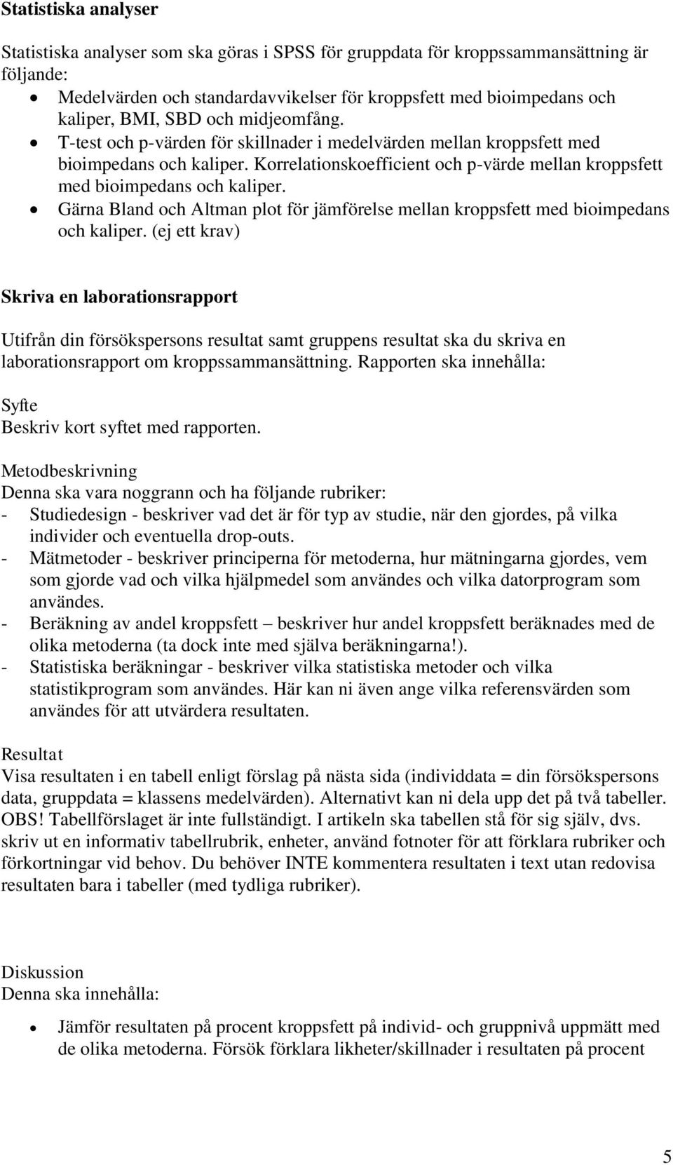 Gärna Bland och Altman plot för jämförelse mellan kroppsfett med bioimpedans och kaliper.