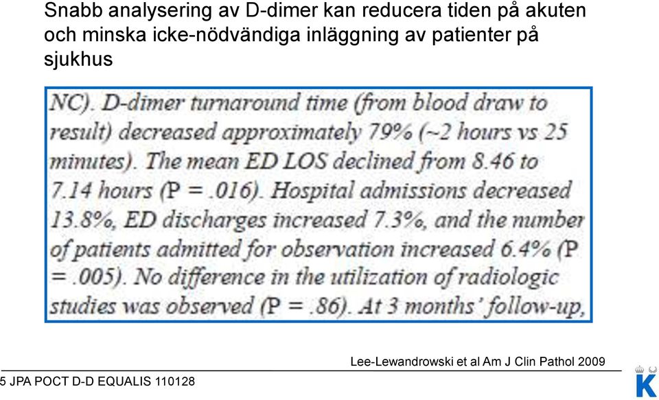 av patienter på sjukhus 5 JPA POCT D-D EQUALIS