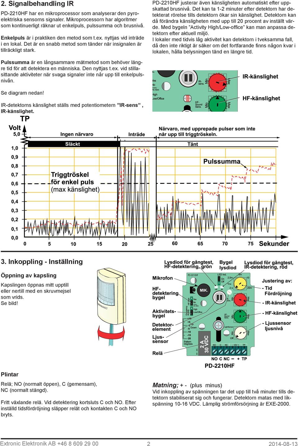 Det är en snabb metod som tänder när insignalen är tillräckligt stark. PD-2210HF justerar även känsligheten automatiskt efter uppskattad brusnivå.