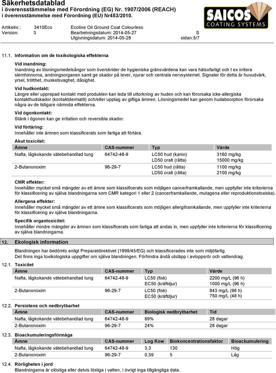 andningsorganen samt ge skador på lever, njurar och centrala nervsystemet. Signaler för detta är huvudvärk, yrsel, trötthet, muskelsvaghet, dåsighet.