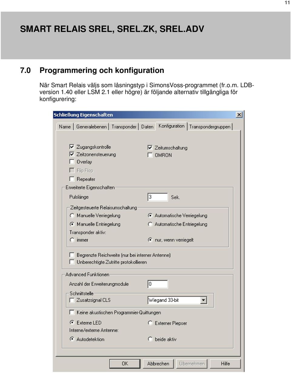 SimonsVoss-programmet (fr.o.m. LDBversion 1.