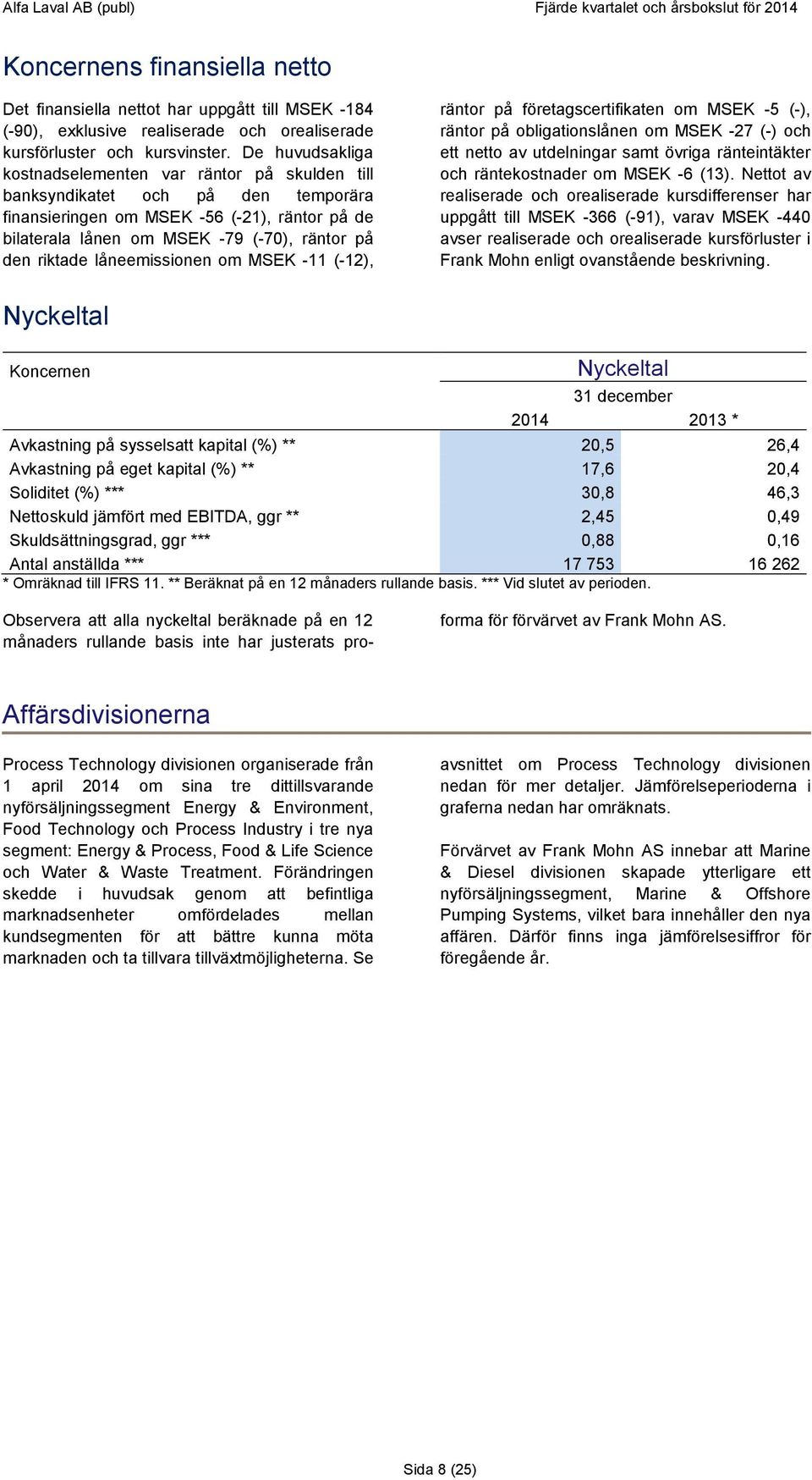 riktade låneemissionen om MSEK -11 (-12), räntor på företagscertifikaten om MSEK -5 (-), räntor på obligationslånen om MSEK -27 (-) och ett netto av utdelningar samt övriga ränteintäkter och