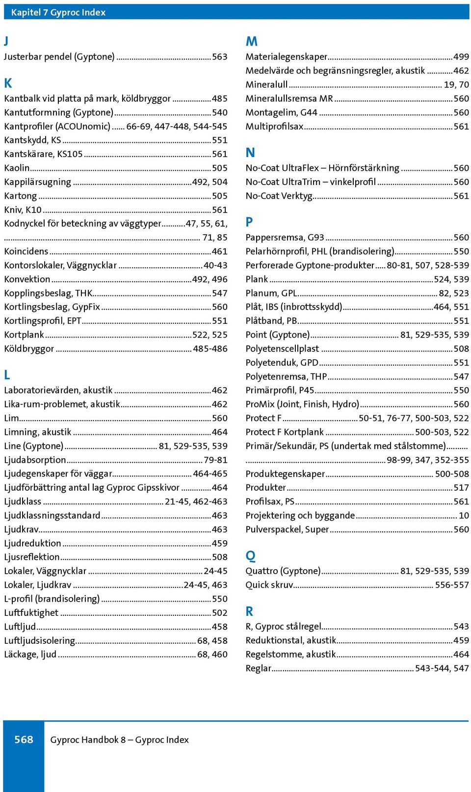 ..461 Kontorslokaler, Väggnycklar...40-43 Konvektion...492, 496 Kopplingsbeslag, THK...547 Kortlingsbeslag, GypFix...560 Kortlingsprofil, EPT...551 Kortplank...522, 525 Köldbryggor.