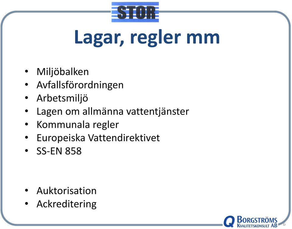 allmänna vattentjänster Kommunala regler