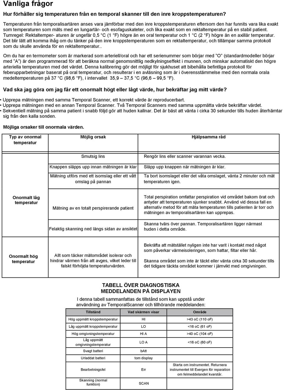 lika exakt som en rektaltemperatur på en stabil patient. Tumregel: Rektaltemper- aturen är ungefär 0,5 C (1 F) högre än en oral temperatur och 1 C (2 F) högre än en axillär temperatur.