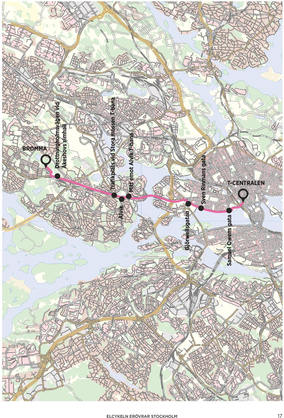 Mitt emot Alvik T-bana Alvik Trafikplats vid Stora