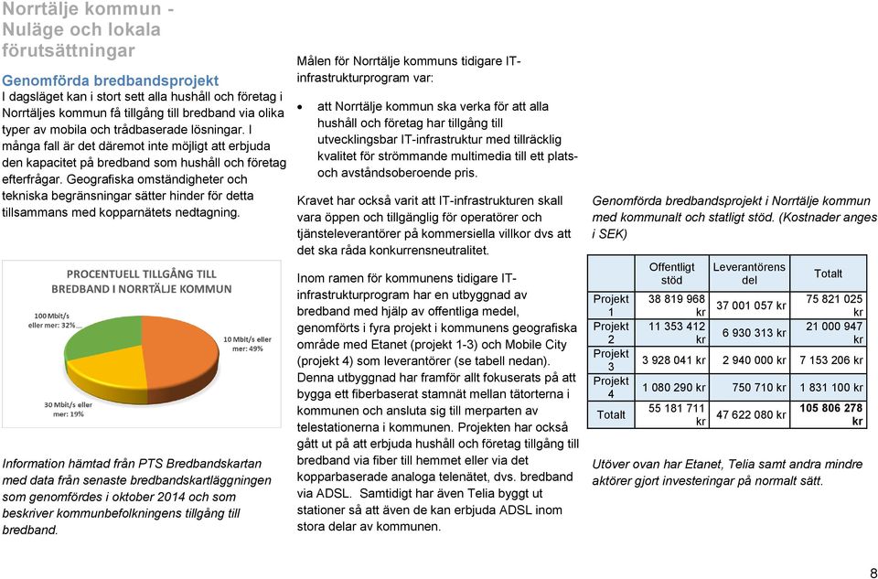 Geografiska omständigheter och tekniska begränsningar sätter hinder för detta tillsammans med kopparnätets nedtagning.