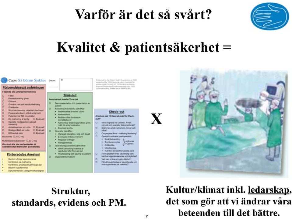 standards, evidens och PM.
