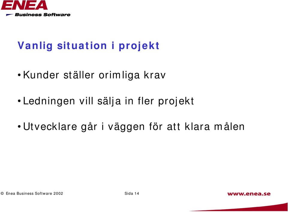 projekt Utvecklare går i väggen för att