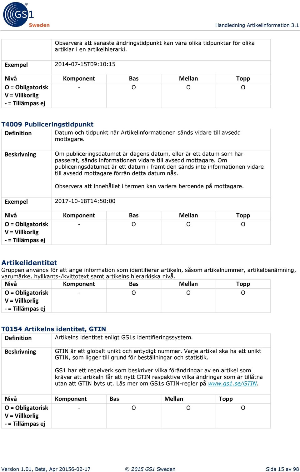 Om publiceringsdatumet är dagens datum, eller är ett datum som har passerat, sänds informationen vidare till avsedd mottagare.