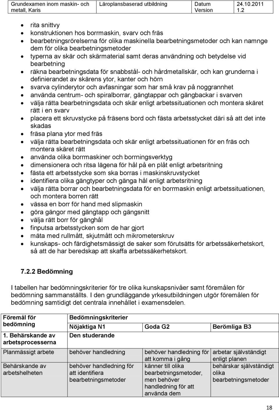 cylinderytor och avfasningar som har små krav på noggrannhet använda centrum- och spiralborrar, gängtappar och gängbackar i svarven välja rätta bearbetningsdata och skär enligt arbetssituationen och