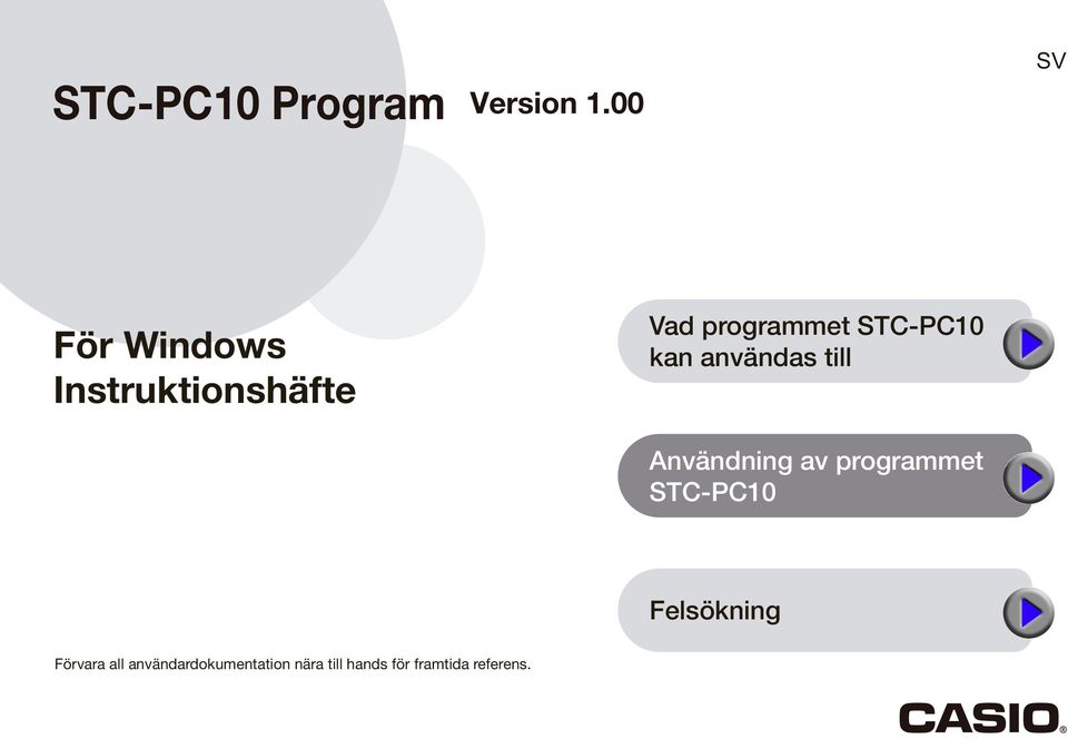 STC-PC10 kan användas till Användning av programmet