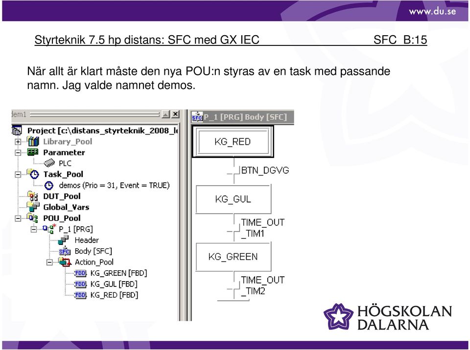 av en task med passande