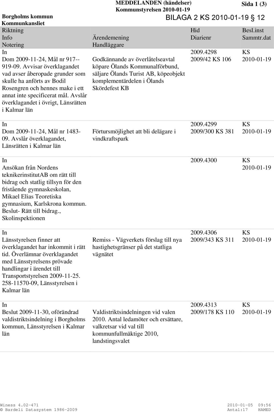 Avvisar överklagandet vad avser åberopade grunder som skulle ha anförts av Bodil Rosengren och hennes make i ett annat inte specificerat mål.