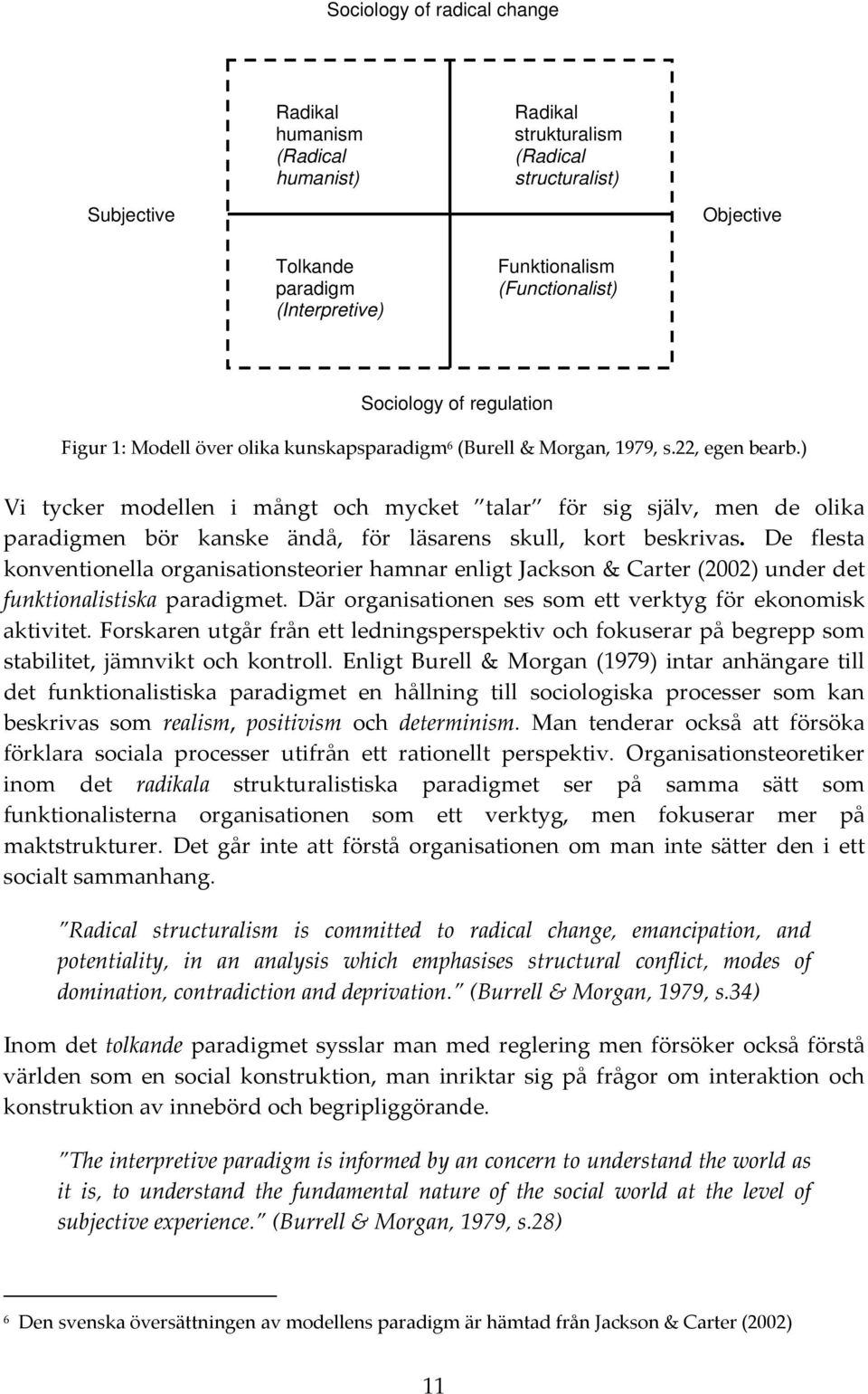 ) Vi tycker modellen i mångt och mycket talar för sig själv, men de olika paradigmen bör kanske ändå, för läsarens skull, kort beskrivas.