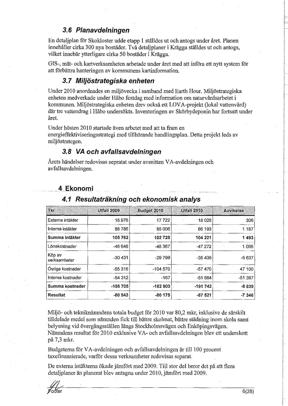 GIS-, mät- och kartverksamheten arbetade under året med att införa ett nytt system för att förbättra hanteringen av kommunens kartinformation. 3.