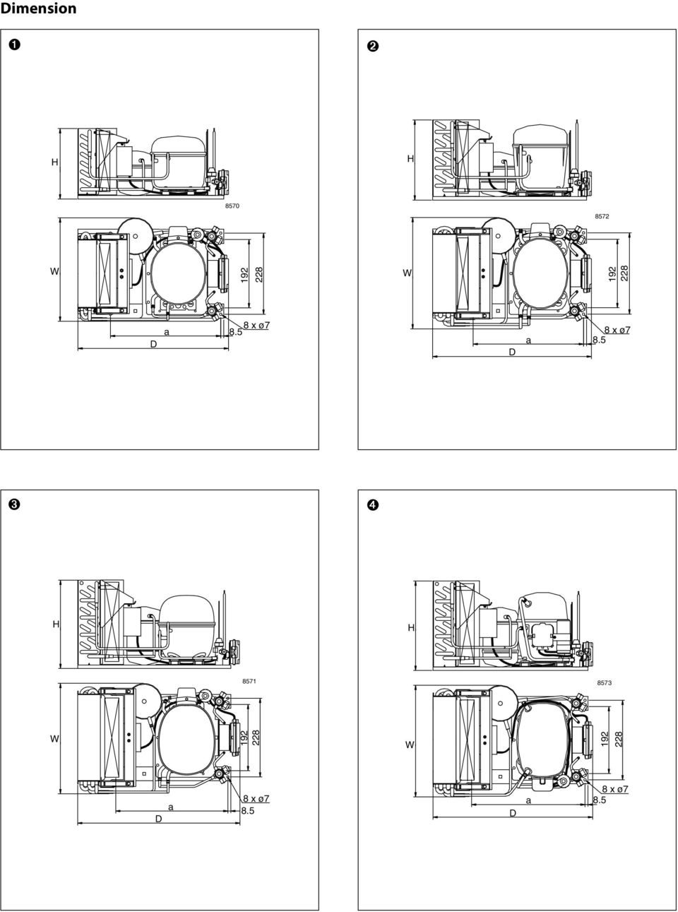 5 a 8 x ø7 8.