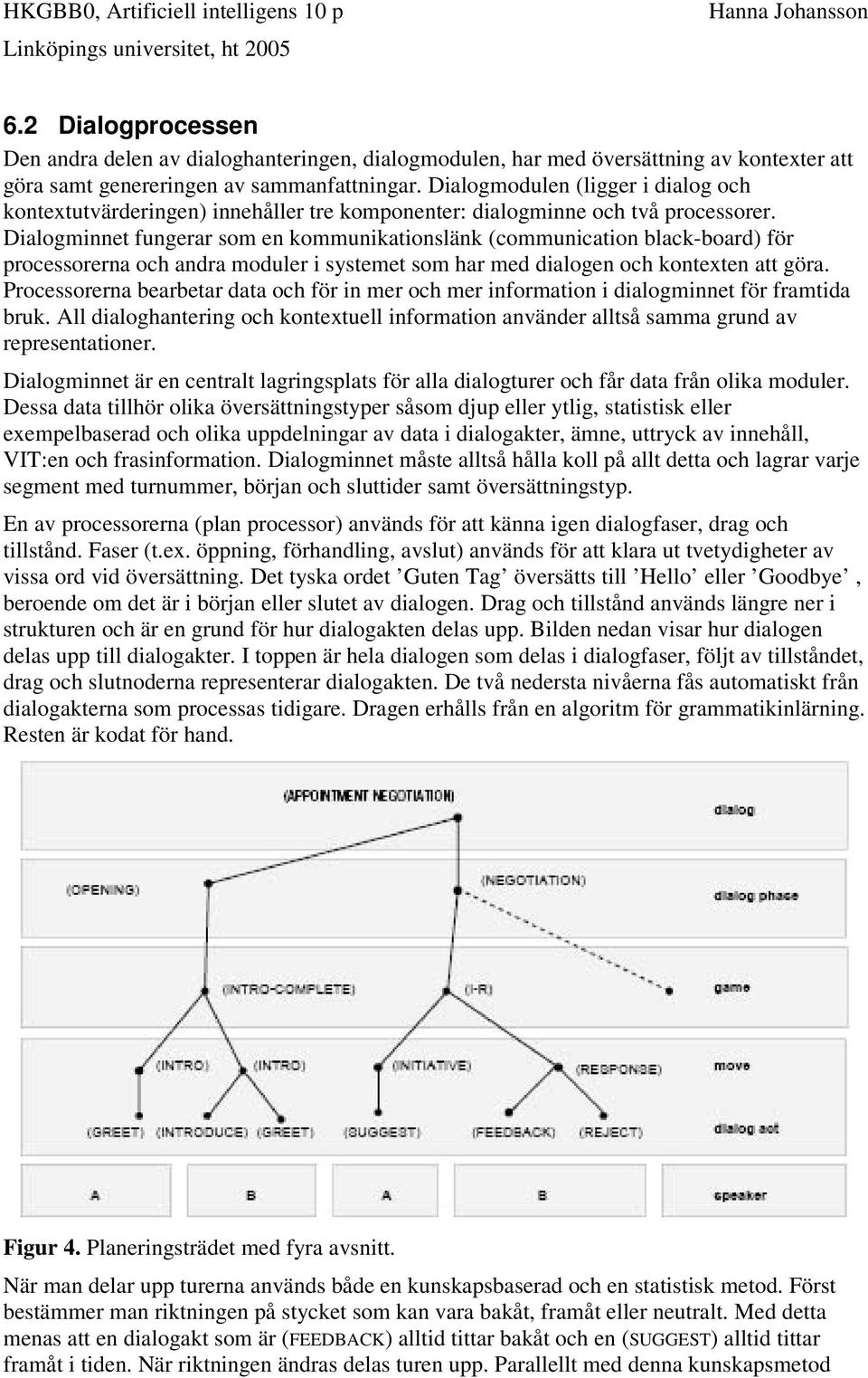 Dialogminnet fungerar som en kommunikationslänk (communication black-board) för processorerna och andra moduler i systemet som har med dialogen och kontexten att göra.