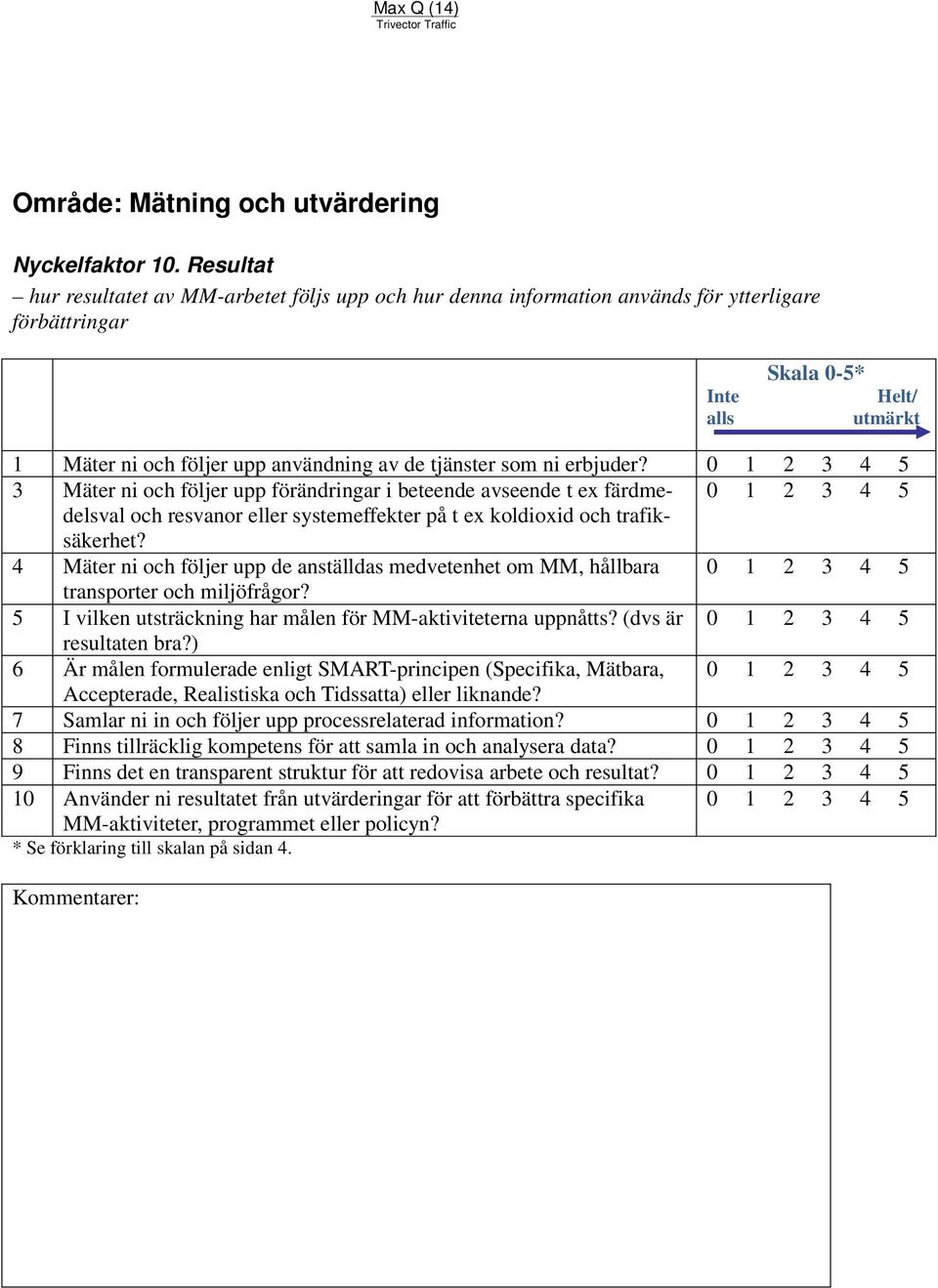 3 Mäter ni och följer upp förändringar i beteende avseende t ex färdmedelsval och resvanor eller systemeffekter på t ex koldioxid och trafik- säkerhet?