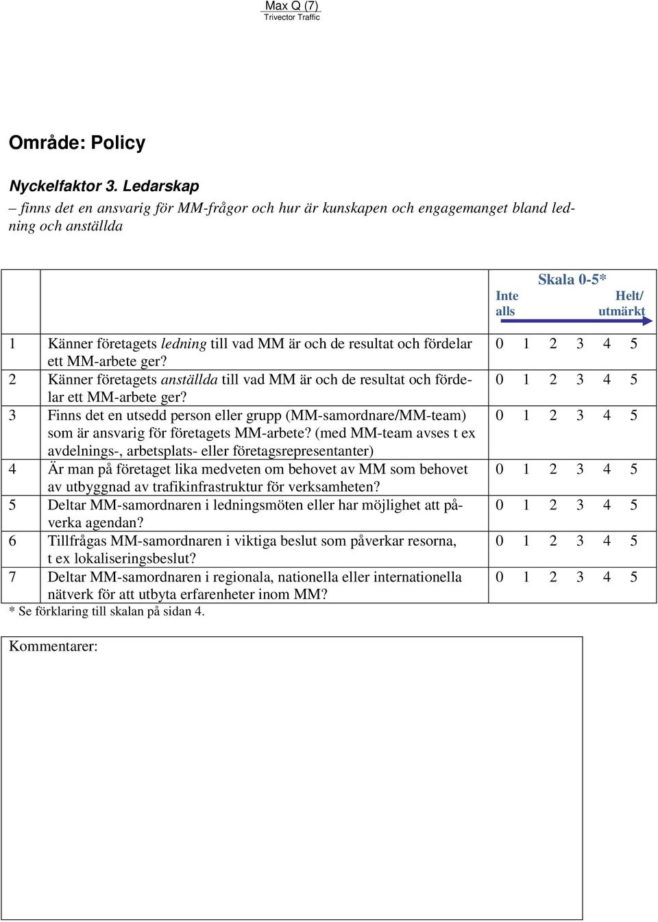 ger? 2 Känner företagets anställda till vad MM är och de resultat och fördelar ett MM-arbete ger?