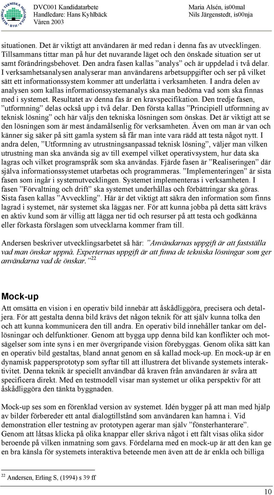 I verksamhetsanalysen analyserar man användarens arbetsuppgifter och ser på vilket sätt ett informationssystem kommer att underlätta i verksamheten.