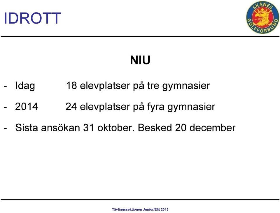 elevplatser på fyra gymnasier -