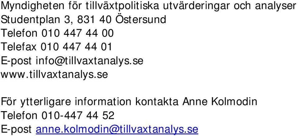 info@tillvaxtanalys.