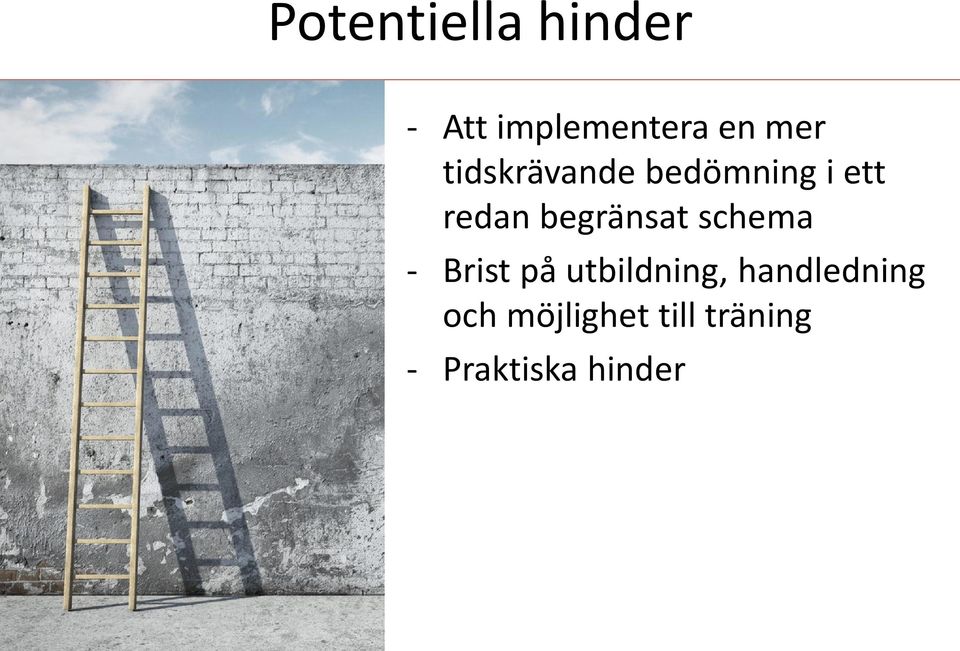 schema - Brist på utbildning, handledning